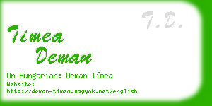 timea deman business card
